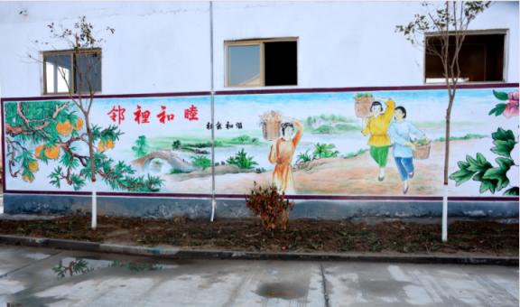 将乐乡镇文化墙 乡风文明焕发新活力